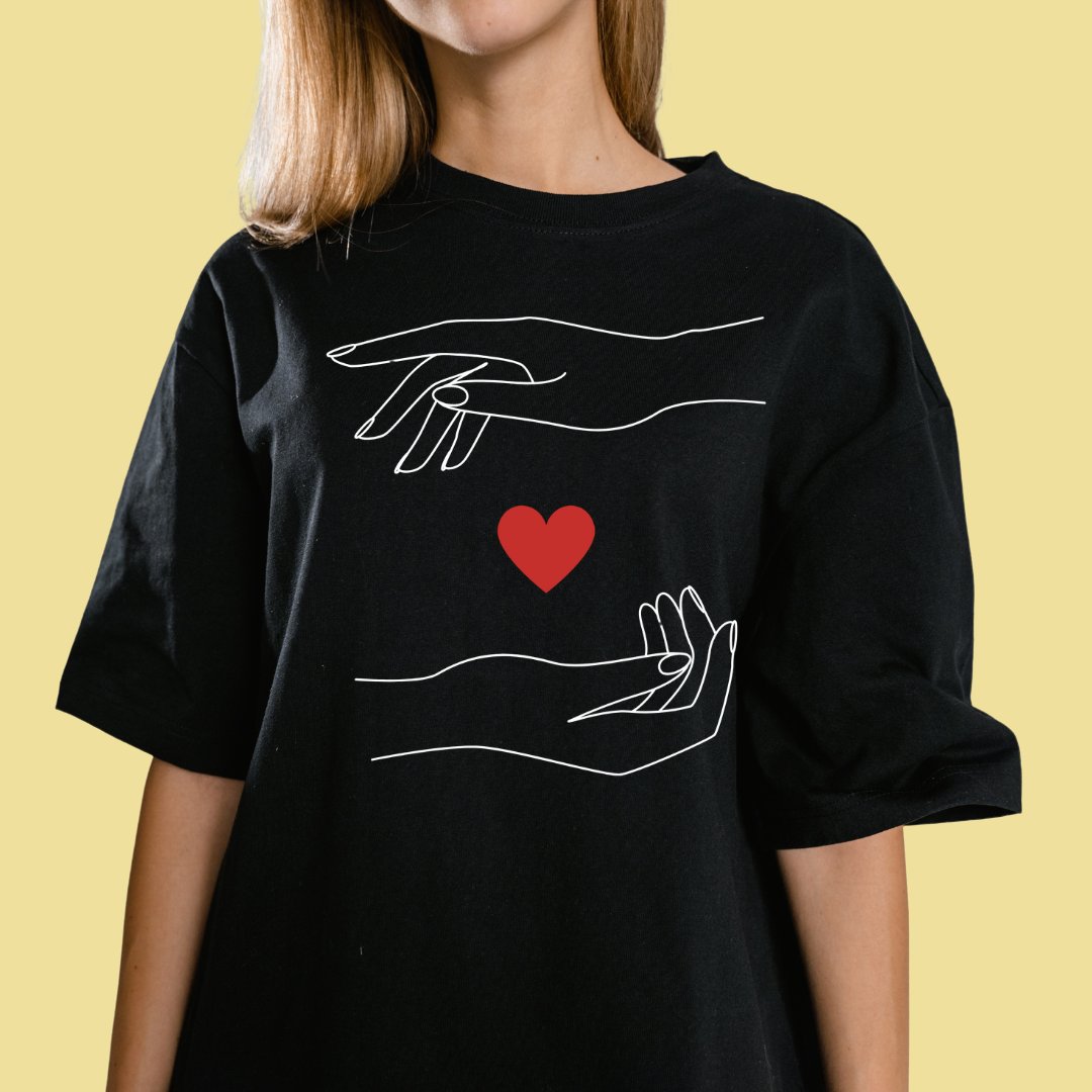 Hand Love Half Sleeve T-Shirt