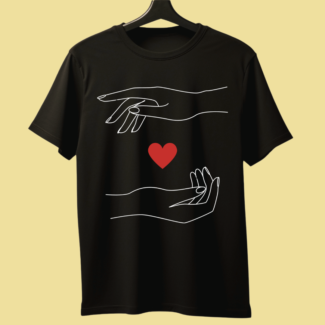 Hand Love Half Sleeve T-Shirt
