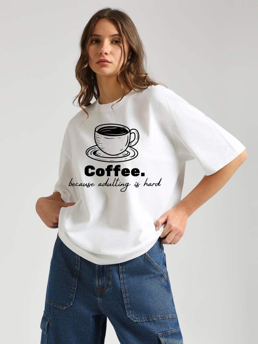 Coffee Oversized Graphic t shirt