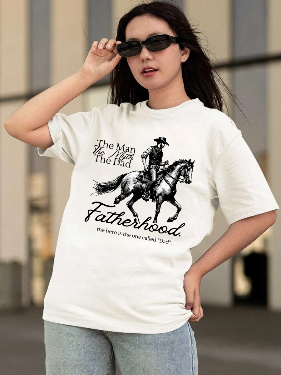 Fatherhood Oversized Graphic t shirt