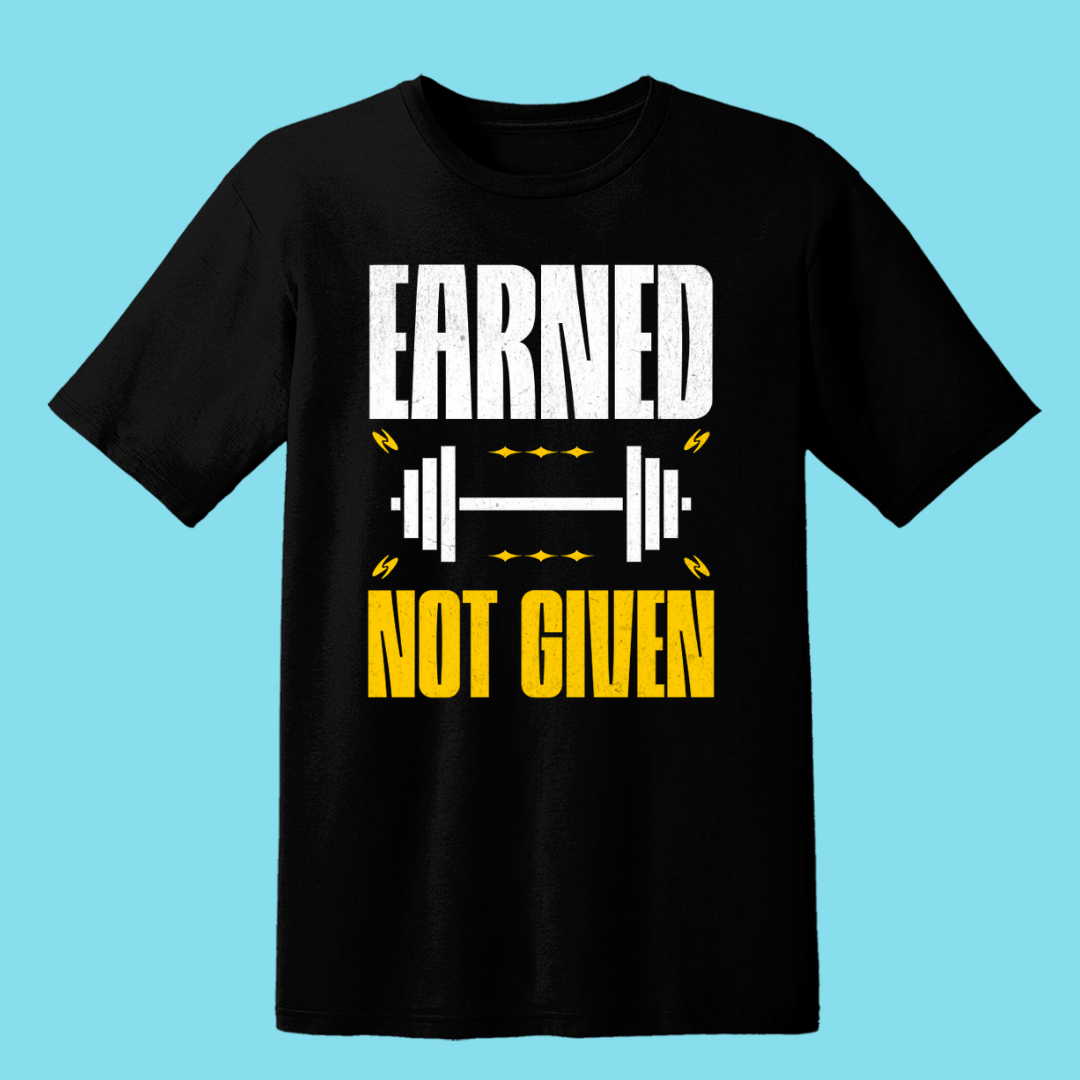 Earned Not Given Men's Graphic Printed Oversized T-shirt