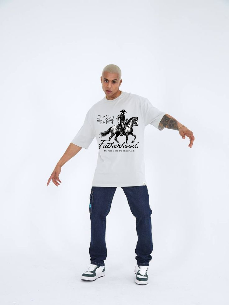 Fatherhood Oversized Graphic t shirt