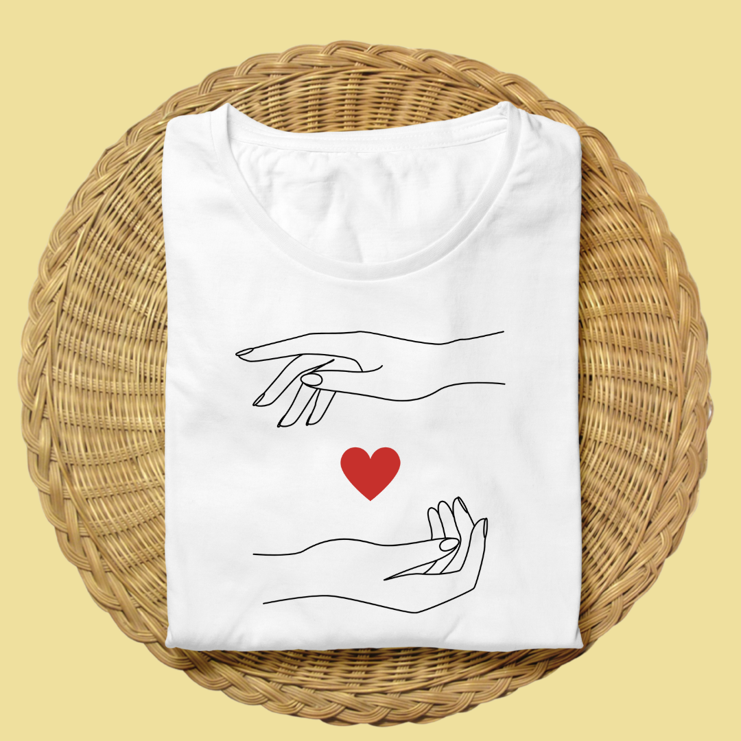 Hand Love Half Sleeve T-Shirt