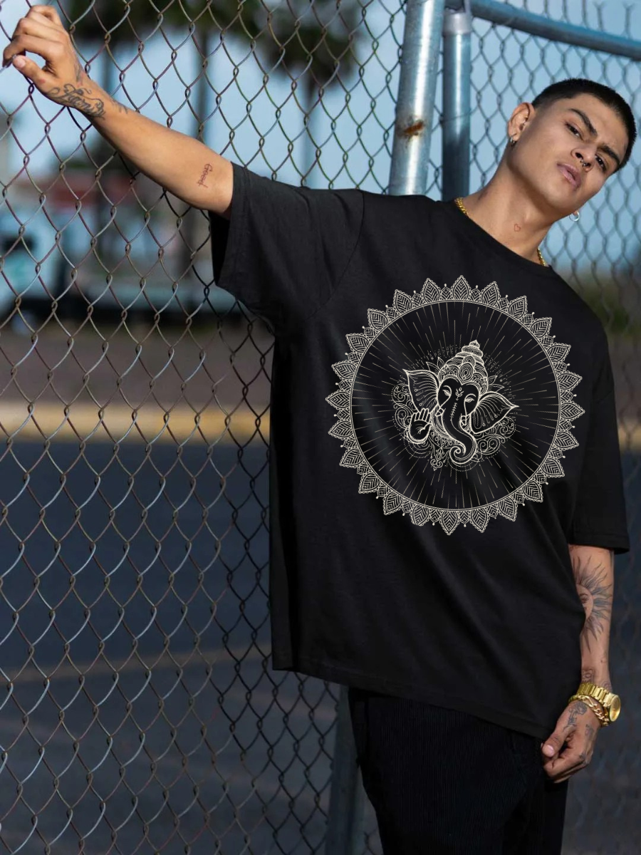 Indian Hindu God Oversized Graphic t shirt