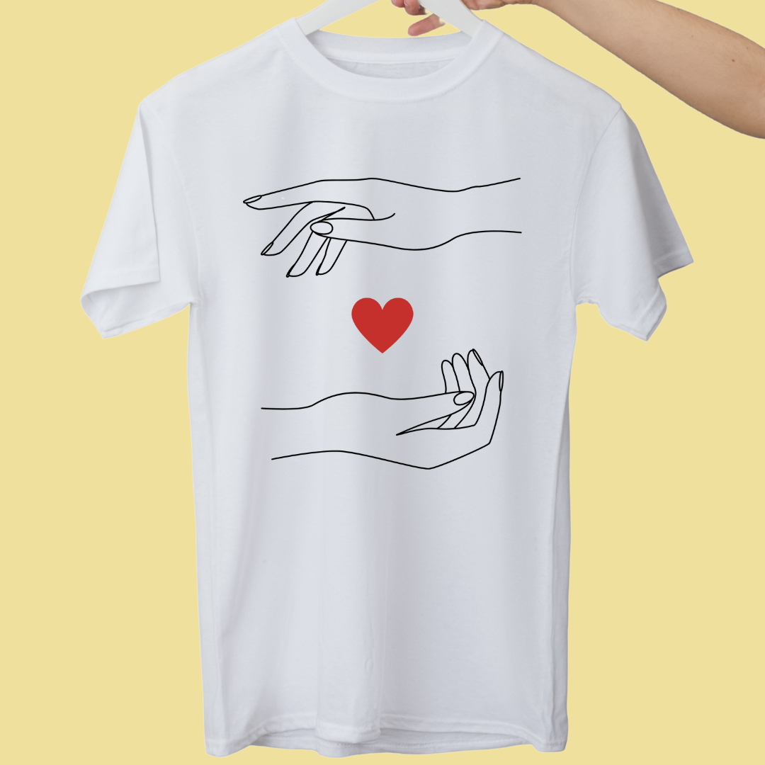 Hand Love Half Sleeve T-Shirt
