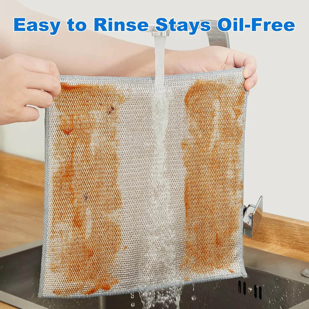Multipurpose Dishwashing Rags for Wet and Dry (Buy 10 Pcs Get 10 Pcs Free)
