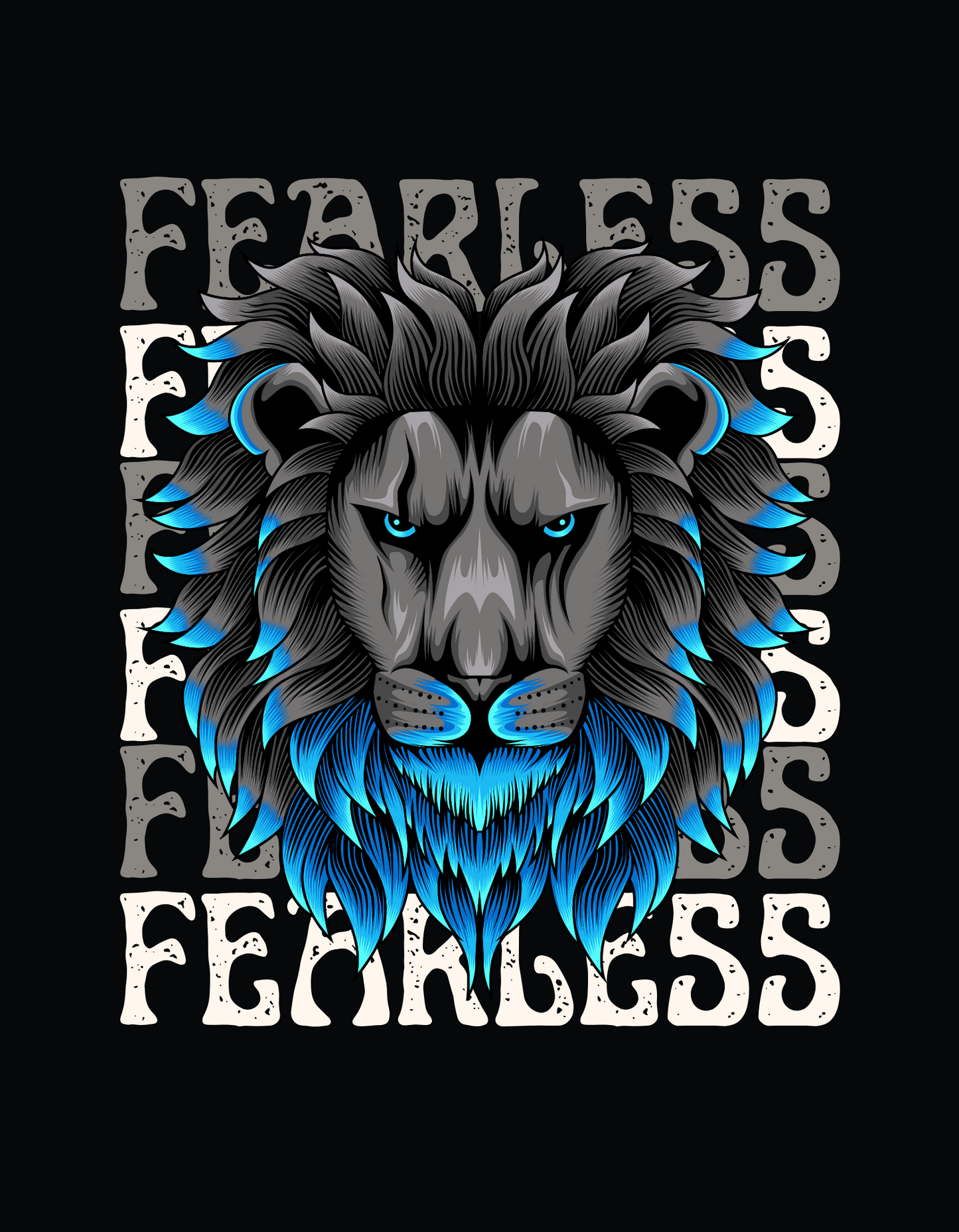 Fearless Loin Oversized Graphic t shirt