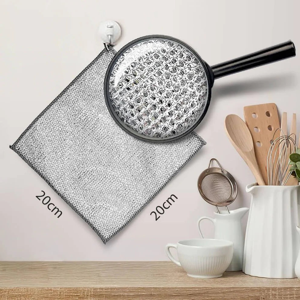 Multipurpose Dishwashing Rags for Wet and Dry (Buy 10 Pcs Get 10 Pcs Free)