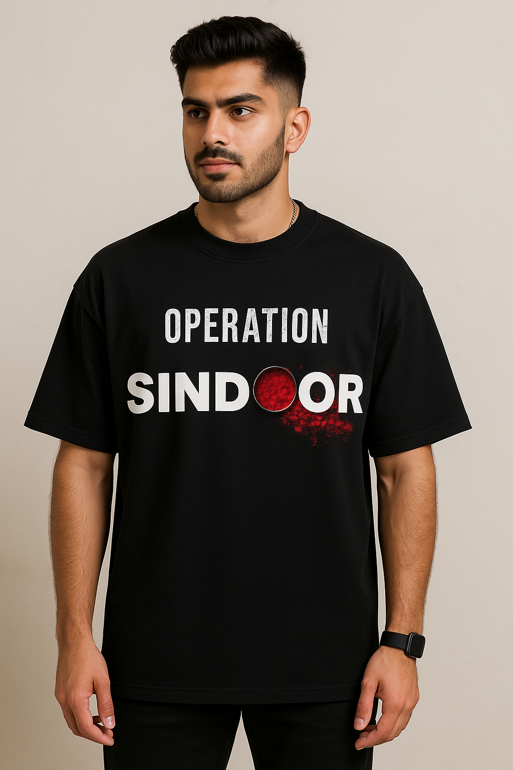 Operation Sindoor Oversized Graphic t shirt
