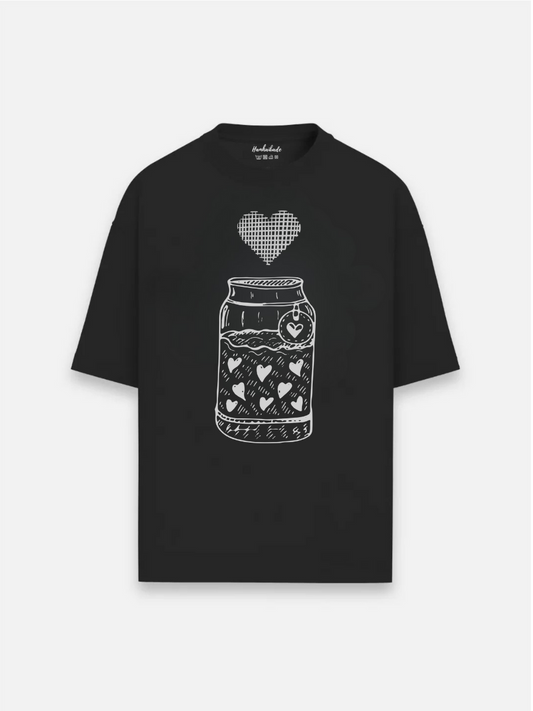 Heart can Oversized Graphic t shirt