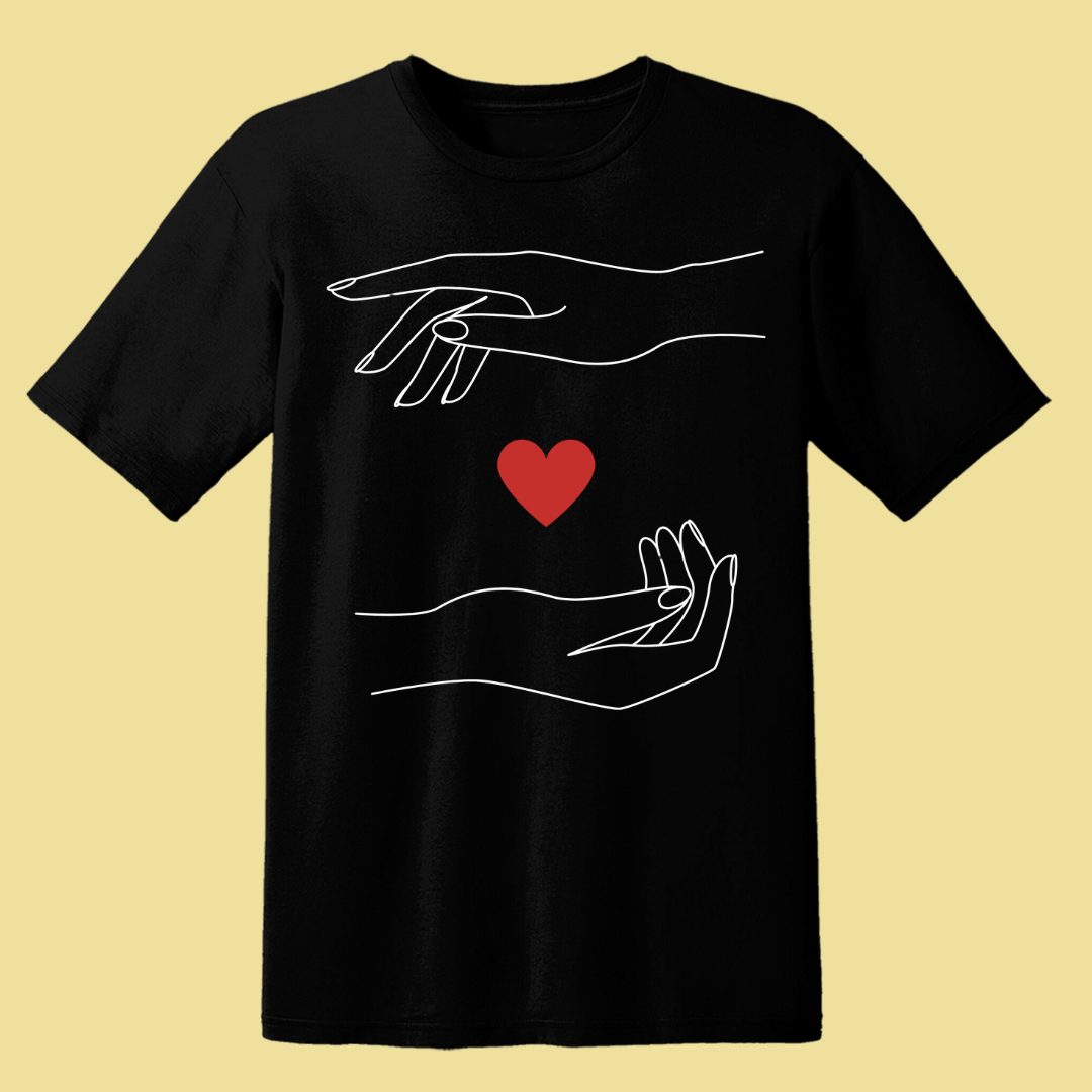 Hand Love Half Sleeve T-Shirt