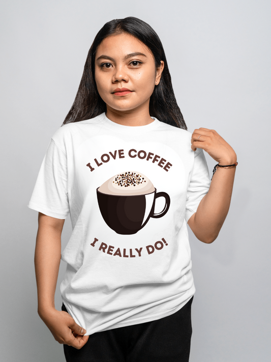 I love coffee Oversized Graphic t shirt
