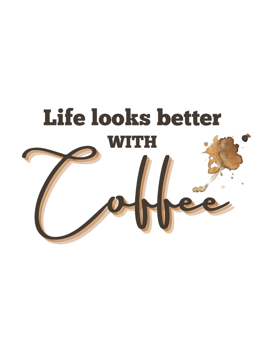 Life looks Better with coffee Oversized Graphic t shirt